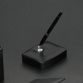 Black Leather Pen Stand