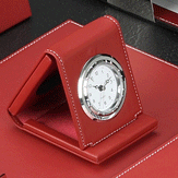 Red Leather Office Clock